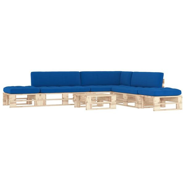 vidaXL 6-teilig Paletten-Lounge-Set mit Kissen Imprägniertes Kiefernholz, 3066898