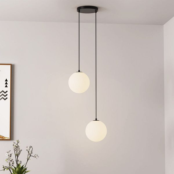 HOME DELUXE Hängeleuchte aus Glas SUNA, 2-flammig, 61086