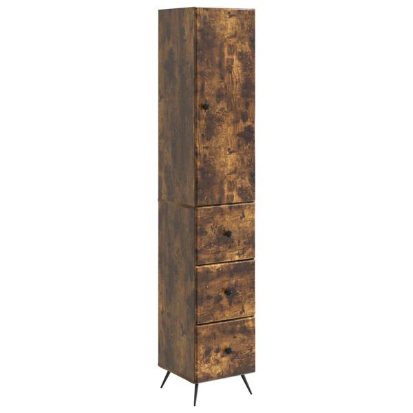 vidaXL Schrankset 2-teilig Geräucherte Eiche 34,5 x 34,5 x 90 cm, 3416894