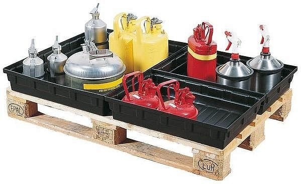 asecos Kleingebindewanne Polyethylen 1190 x 770 x 100mm für Gitterbox, 9861