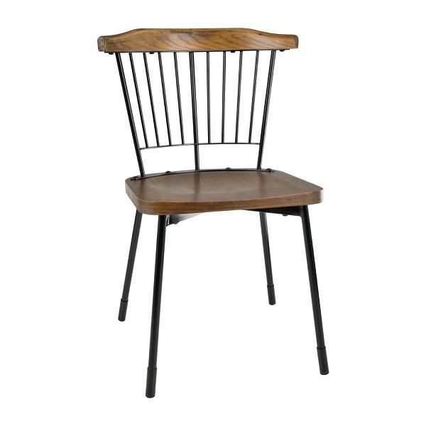 Bolero Scandi Seitenstühle Schwarz (2 Stück), rustikal, FB871