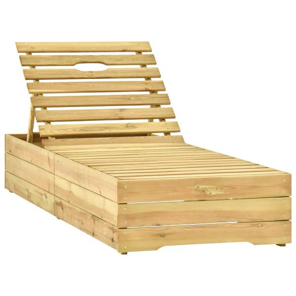 vidaXL Sonnenliege Grün Imprägniertes Kiefernholz, 315400