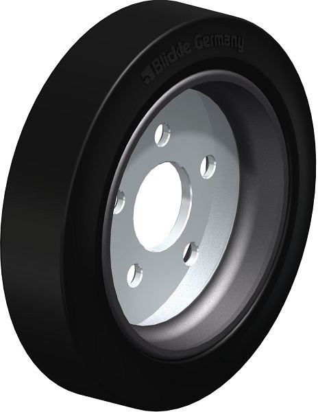 Blickle GEVA 300/5 Rad aus Elastik-Vollgummi, Schwarz, 754432
