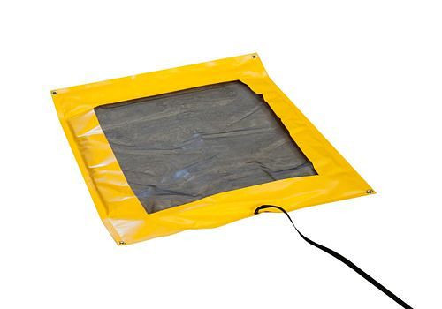 DENIOS Faltbare Mehrweg-Tropfwanne mit auswechselbarem Bindemittel, 610 x 910 mm, 8 l, 265572