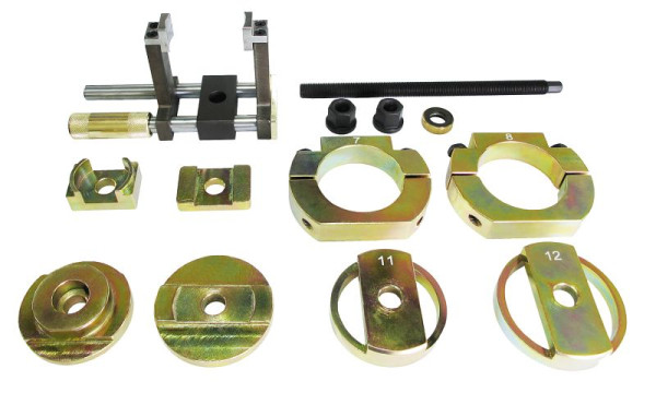 SW-Stahl Werkzeugsatz Gummilager Hinterachsträger BMW, Durchmesser 78 mm vorn und 85 mm hinten, 302308L