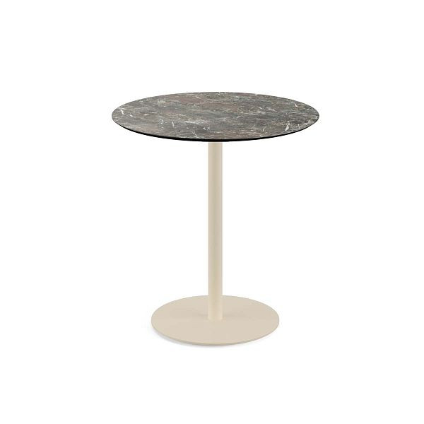 Feros Urban Terrassentisch Sand gestell + Galaxy Marble HPL Ø70 cm, 130031570