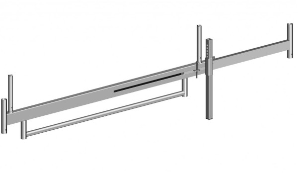 Layher Fahrbalken, mit 2 Rohrverbindern, 3,2 m, verstellbar, 1338320