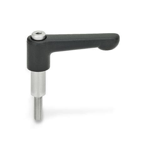 Ganter Verstellbare Klemmhebel für Stellringe (GN 311-30-M5-13-SW), VE: 10 Stück, 311-30-M5-13-SW
