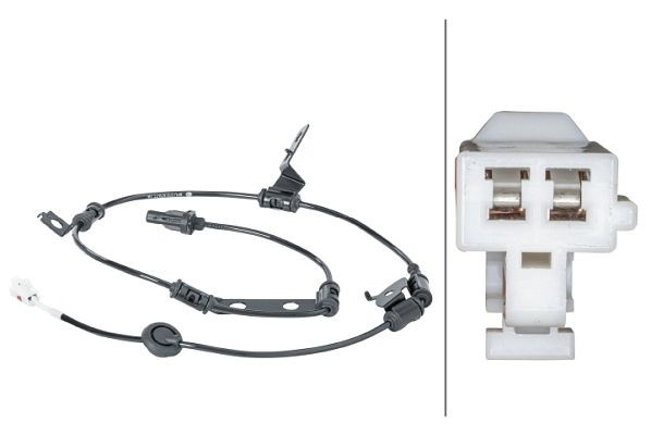 HELLA Sensor, Raddrehzahl, 12V, 2-polig, Kabel: 990mm, mit Halter, 6PU 012 679-711