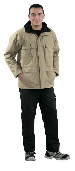 Planam Canvas 320 Winterparka, khaki/schwarz, Größe S, 2195044