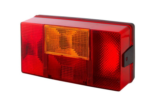 HELLA Heckleuchte - Glühlampe - 12/24V - Einbau - Lichtscheibenfarbe: rot/gelb - Stecker: Flachstecker - links, 2SD 006 040-031