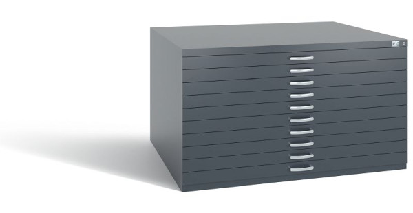 C+P Schubladenschrank Serie 7100_7200, H760xB1350xT960 mm, Anthrazit, 7201-000 S10213