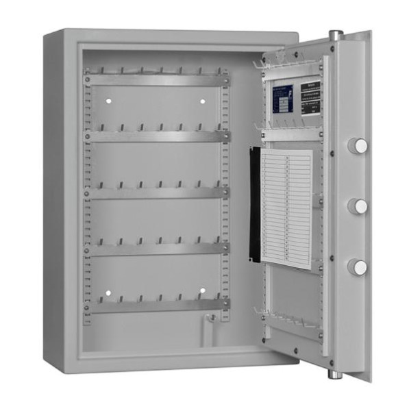 Eichner Autoschlüsseltresor mit Elektronikschloss, Einrichtung für 70 Schlüsselhaken, 636 x 460 x 206 mm, Farbe: RAL 7035, 9201-00058-ELS