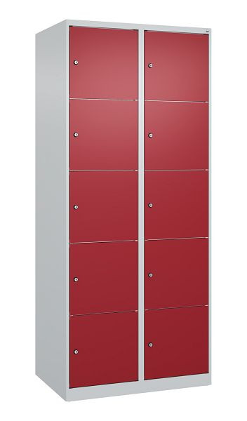 C+P Schließfachschrank Classic PLUS, 2 Abteile, 1850x800x500mm, 7035/3003, 080000-225 S10001