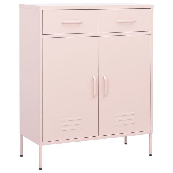 vidaXL Lagerschrank Rosa 80x35x101,5 cm Stahl, 336157