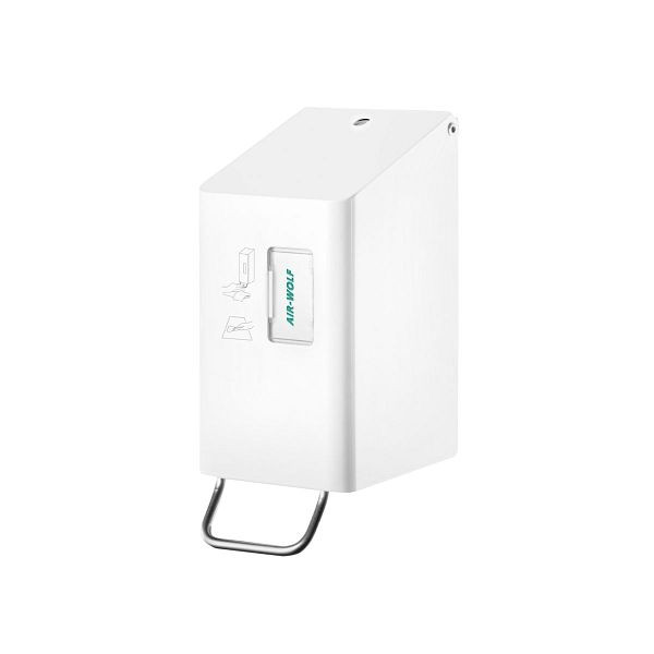 Air Wolf WC-Sitzreiniger, Wandmontage, Weiß, 250 ml, Edelstahl, Serie Omega, 29-089