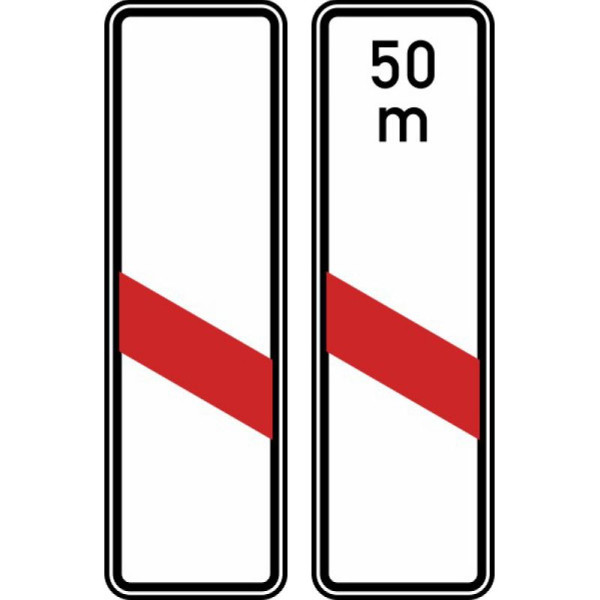 Stein HGS Einstreifige Bake (Aufstellung links), RA2, Flachform 2 mm, mit Entfernungsangabe 50 m, 162-21-21