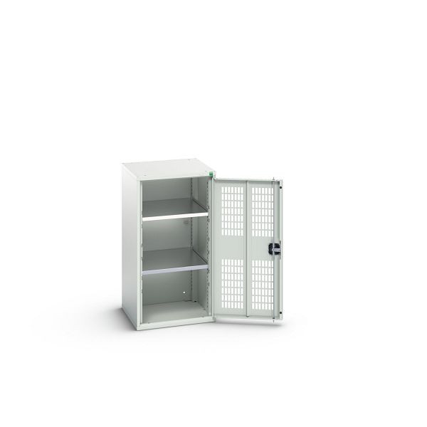 bott verso Flügeltürschrank mit Belüftung, mit 2 Fachböden, BxTxH: 525 x 550 x 1000 mm, Lichtgrau / Lichtgrau, 16926722.16