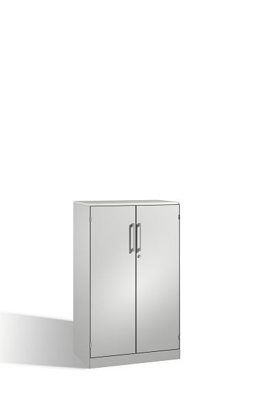 C+P Flügeltürenschrank Asisto, H1310xB800xT435mm, Farbe: Lichtgrau, Bügelgriff, 3 OH, 141033-000 S10012