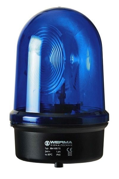 WERMA Rundumsignalleuchte Bodenmontage 24VAC/DC BU- blau, 884.500.75