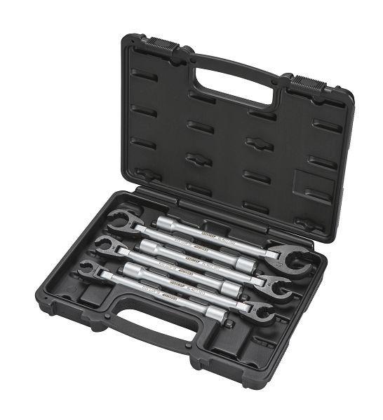 GEDORE KL-4077-10 K Gelenk-Ringschlüsselsatz, offen, 150 mm, 3459993