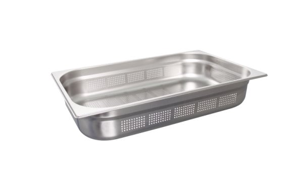 Schneider GN-Behälter Edelstahl, gelochte Ausführung, GN1/1- 530x325x100 mm, 12,6L, 530301