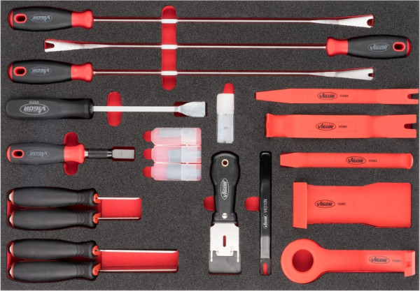 VIGOR Schaber- und Lösehebel Satz, Anzahl Werkzeuge: 41, V6818