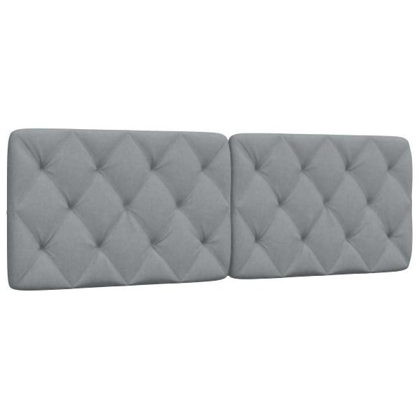 vidaXL Kopfteil-Kissen Hellgrau 160 cm Abmessung Stoff, 4019226