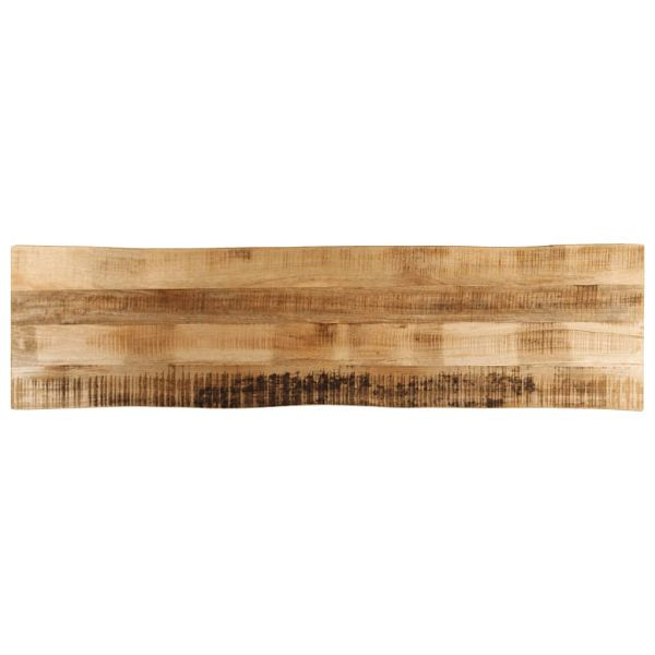 vidaXL Tischplatte mit Baumkante 180x40x2,5 cm Raues Mango Massivholz, 370665
