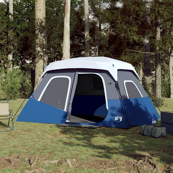 vidaXL Familienzelt mit LED 6 Personen Hellblau Quick Release, 94307