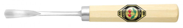 Kirschen Kerbschnitzbeitel mit Weißbuchenheft, gekröpft, mit V-förmiger Schneide, 8 mm, 3243008