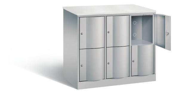 C+P XL-Schließfachschrank Resisto, H1077xB1148xT640mm, Farbe: Weißaluminium, 8472-373 S10086
