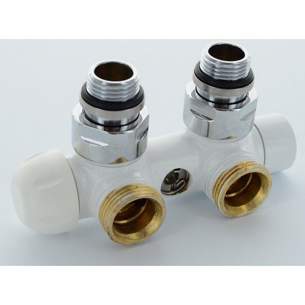 Sanotechnik Anschlussgarnitur, weiß gefärbt, Nabenabstand 50 mm, BA500