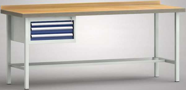 KLW Profi-Werkbank - 2000 x 700 x 905 mm L x T x H (ERGO-Version), links 50EA/2x75EA, WP102E-2000M45-E7022