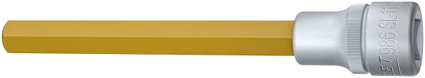 Hazet Schraubendreher-Steckschlüsseleinsatz, Vierkant hohl 12,5 mm, Innen-Sechskant Profil, 11 mm, Extralange Ausführung Mit Rändelung, 986SL-11