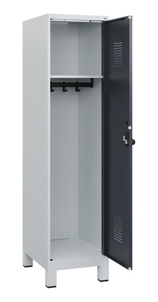 C+P Spind Evolo PLUS, Füße, 1 Abteil, 1630x400x500mm, 7035/7016, Drehriegel, 0490105-12 S10012