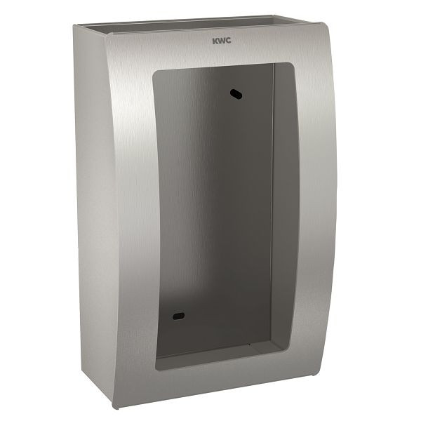 KWC Hygienebeutelspender, STRATOS, Edelstahl, Aufputzmontage, 156x250x90 mm, gebogene Front, 3600008869