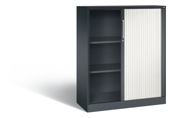 C+P Rollladenschrank Asisto, H1310xB1000xT435mm, Farbe: Schwarzgrau / Verkehrsweiß, Bügelgriff, 3 OH, 143032-000 S10080