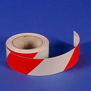 Moedel Warnmarkierung rechtsweisend, Folie, reflektierend, Rot-Weiß, 100 mm x 15 m, 54900