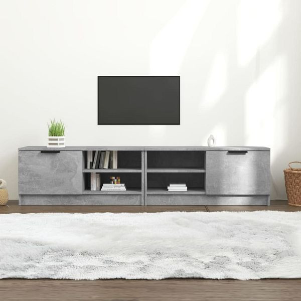vidaXL TV-Schränke 2 Stück Betongrau 80x35x36,5 cm Holzwerkstoff, 811475