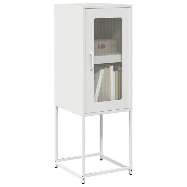 vidaXL Sideboard Weiß 36x39x107 cm Kaltgewalzter Stahl, 853403