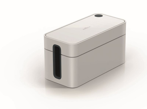 DURABLE Kabelbox CAVOLINE® BOX S (für 3-fach Steckdosenleiste, mit Gummifüßen) grau, 503510
