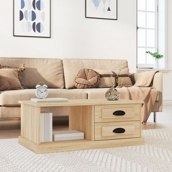 vidaXL Couchtisch Sonoma-Eiche 90x50x35 cm Holzwerkstoff, 816243