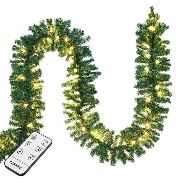 casaria Weihnachtsgirlande 5 Meter mit Fernbedienung, 107694