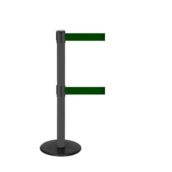 Stein HGS Personenleitsystem -P-Line Duo-, anthrazit, dunkelgrün, mit magnetischem Gurtendstück, Gurtlänge: 2 x 4 m, 36403-1204