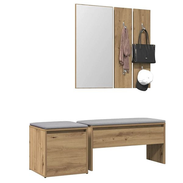 vidaXL Garderoben-Set Artisan-Eiche Holzwerkstoff, 3329172