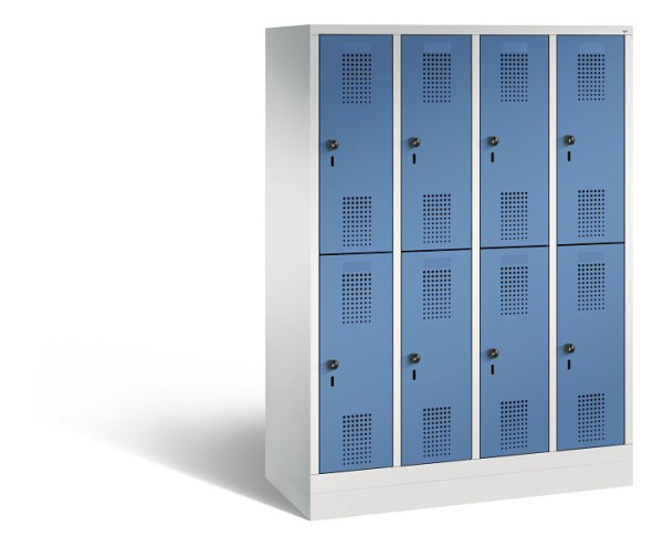 C+P Spind Evolo, 8 Fächer, H1600xB1190xT500 mm, Grau/Fernblau, 483206-40 S10095