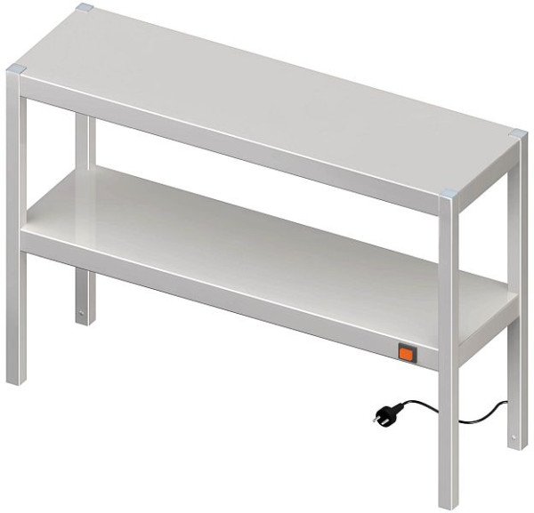 Stalgast Wärmebrücke 2-etagig 1500x300x700 mm mit Keramik-Infrarot-Strahlern, VWE15301