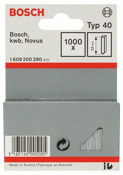 Bosch Stift Typ 40, 23 mm, 1000er-Pack, 1609200390