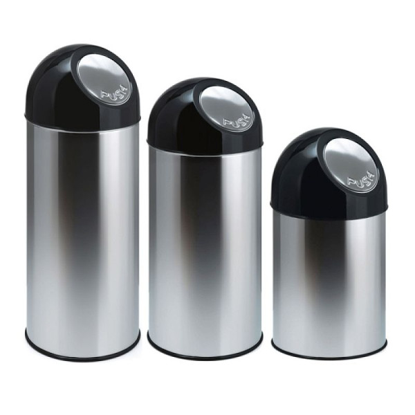 Stein HGS Abfallbehälter -Bullet Bin- aus Edelstahl, 55 Liter/ ohne Innenbehälter, 305x820mm, 16462